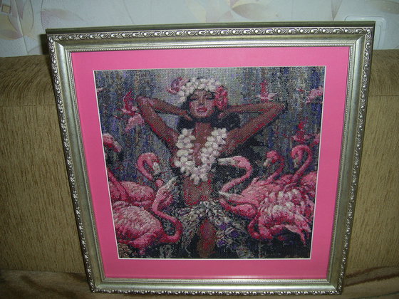 Работа «девушка с фламинго»