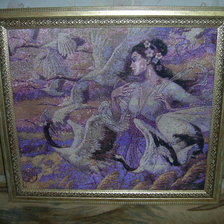 Работа «девушка и журавли»