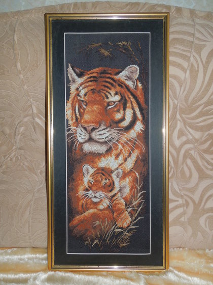 Работа «Тигрица. Ночная саванна»