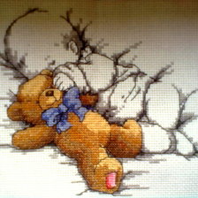 Работа «Малыш с мишкой»