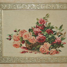 Работа «Розы в корзине»