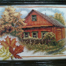 Работа «осень в деревне»