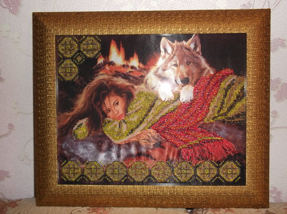 Работа «Возле костра»