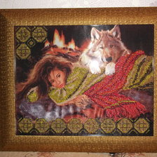 Работа «Возле костра»