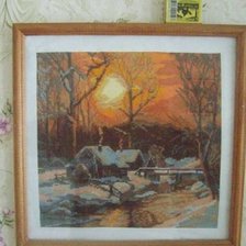 Работа «домик зимой»