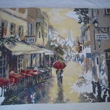 Работа «Париж. После дождя (в процессе)»