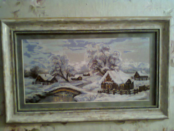 Работа «Зимняя деревня»