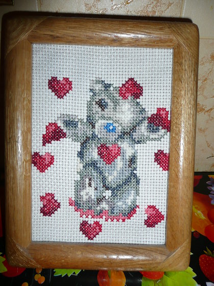 Работа «Теддик с сердечками»