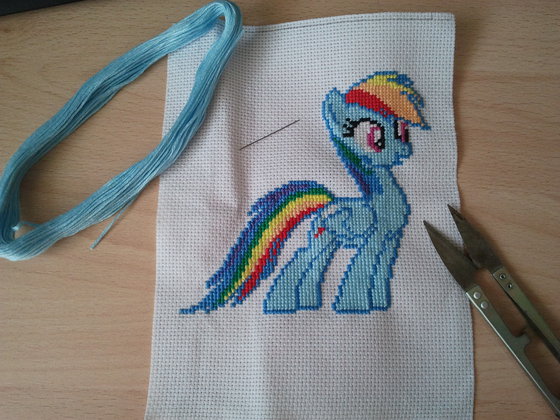 Работа «Pixel Art With Rainbow Dash»