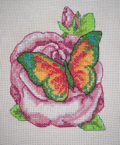 Работа «Бабочка и роза»