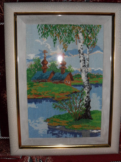 Работа «Пейзаж "Одинокая березка".»