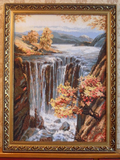 Работа «Пейзаж "Водопад".»