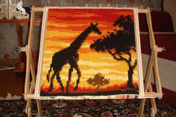 Работа «Жираф на закате»