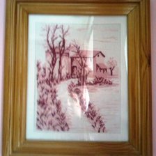 Работа «Розовый домик»