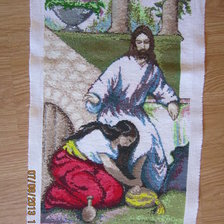 Работа «Марія Магдалина витирає ноги Ісуса Христа своїм волоссям»