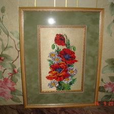 Работа «Цветы бисером»