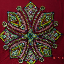 Работа «Вышивка бисером на одежде»