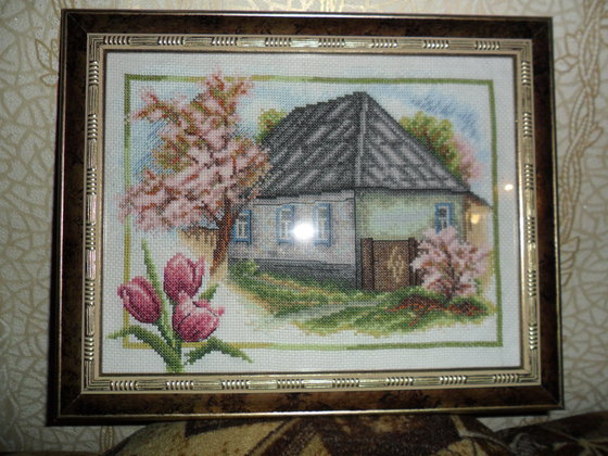 Работа «Весна в деревне»