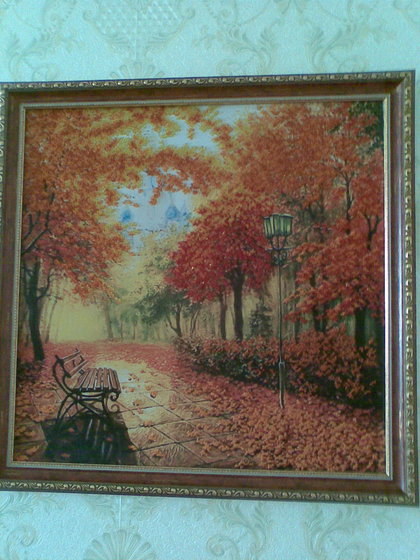 Работа «магия канвы " осенний парк "»