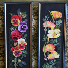 Работа «Анютки и альпийские маки»