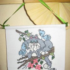 Работа «Котик на дереве»