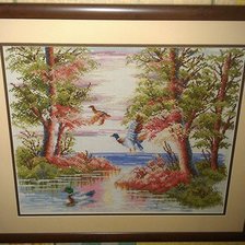 Работа «пейзаж с утками»