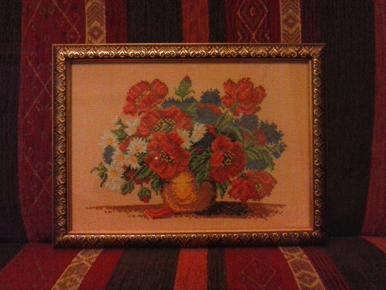 Работа «Маки и гвоздики»