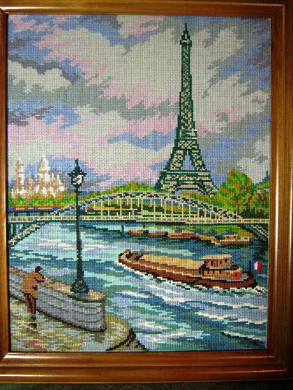 Работа «По мотивам акварели фр. художника "Набережная Сены"»