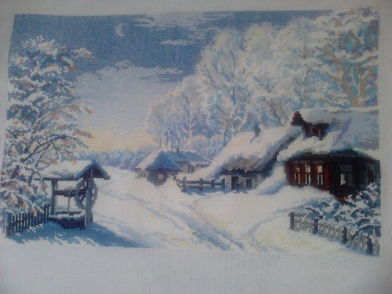Работа «Зима в деревне»