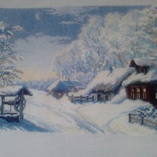 Работа «Зима в деревне»
