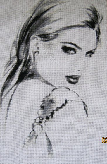 Работа «Дама-монохром»