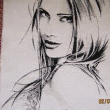 Работа «Дама-монохром 2»