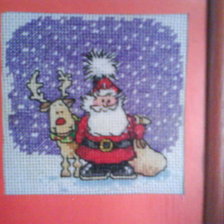 Работа «санта с оленем»