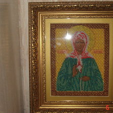 Работа «Икона Матрона Бисер»