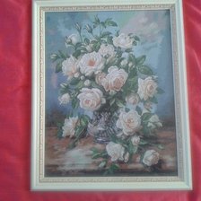 Работа «Букет белых роз»