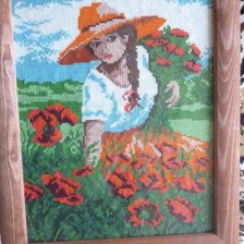 Работа «Девушка с маками»