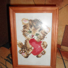 Работа «котенок с сердцем»