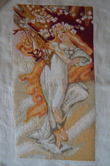 Работа «Вышивала зимой. Очень хотелось весны. и она наступила...»