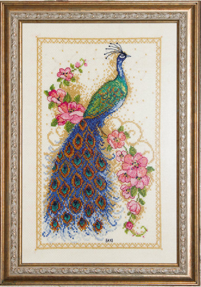 Работа «Павлин из журнала "Вышиваю крестиком"»