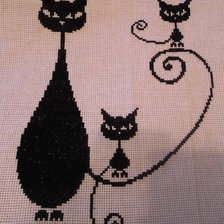 Работа «Кошка с котятами»