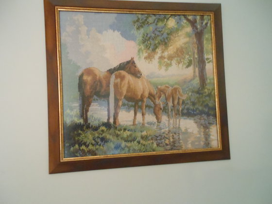 Работа «Коні біля водопою»