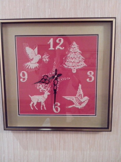 Работа «вышитые часы»