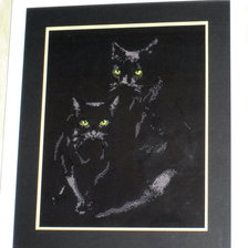 Работа «Кошки силуэты»