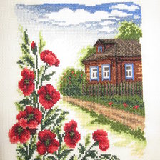 Работа «Цветы у дома»