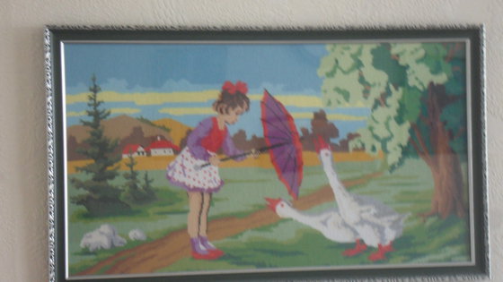 Работа «девочка и гуси»