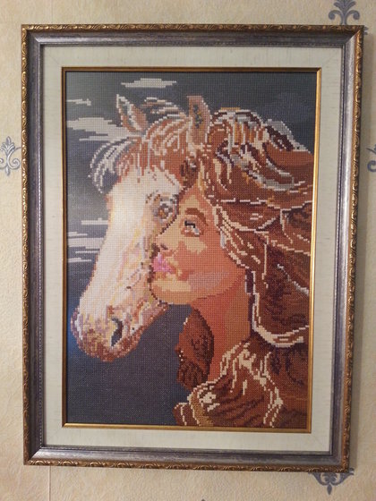 Работа «Девушка и лошадь»