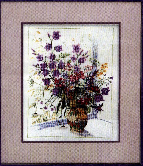 Работа «Букет на подоконнике»