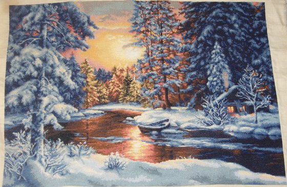 Работа «Зимний закат»