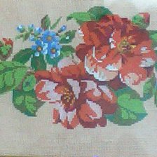 Работа «Камелии и незабудки»