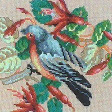 Работа «Воробей в фуксиях»